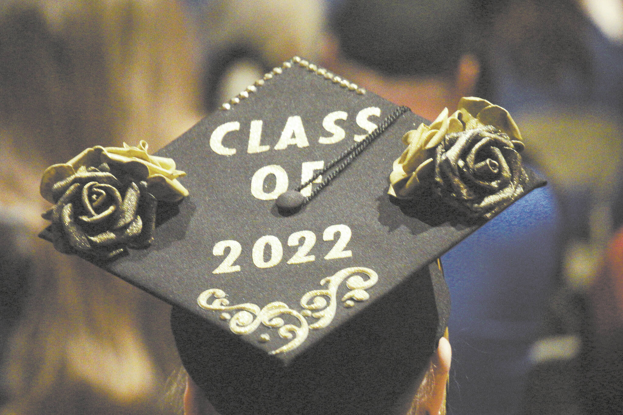 Photo by Michael Armstrong/Homer News 
A graduating senior decorated her hat for graduation on Wednesday, May 18 at Homer High School.