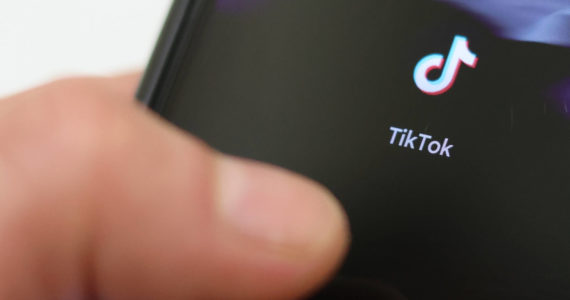 This photo shows the TikTok icon on a phone screen. (Ben Hohenstatt / Juneau Empire)