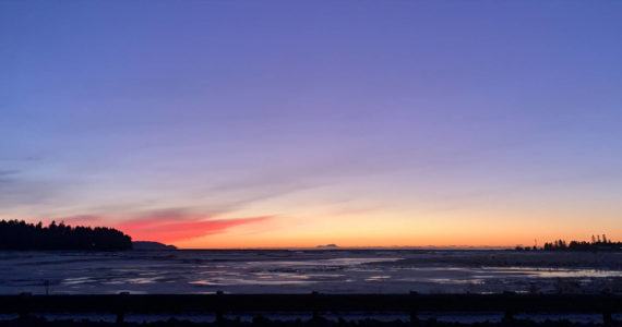 Sunset view over Beluga Slough (Photo by Christina Whiting/Homer News)