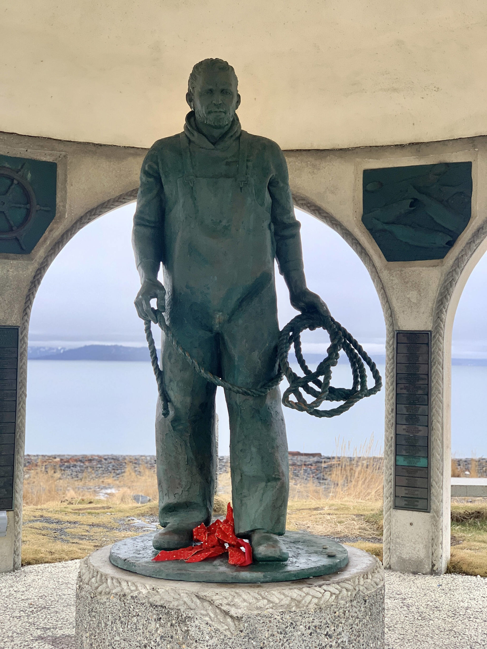 Seafarer's Memorial, Jan. 31, 2023, in Homer, Alaska. (Photo by Christina Whiting/Homer News)