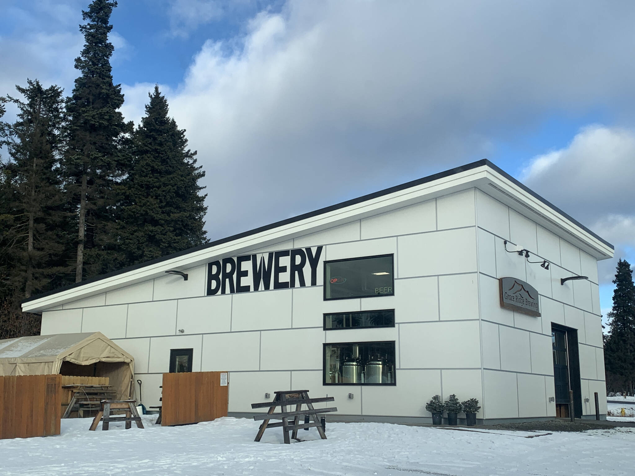 Grace Ridge Brewery celebrates one year in their new building on Smoky Bay Way, photographed Friday, Feb 3, 2023, in Homer, Alaska. (Photo by Christina Whiting/Homer News)