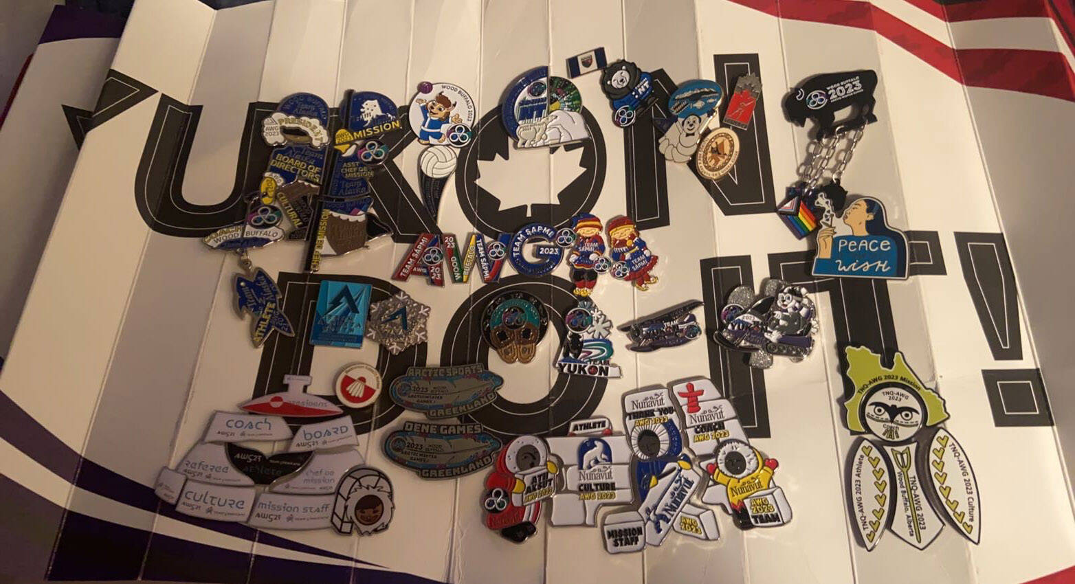 Emma Beck's completed pin collection is gathered. (Photo provided by Emma Beck)