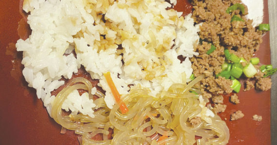 Tressa Dale/Peninsula Clarion
Ground Beef Bulkogi with sticky rice and noodles make a hearty Korean meal.