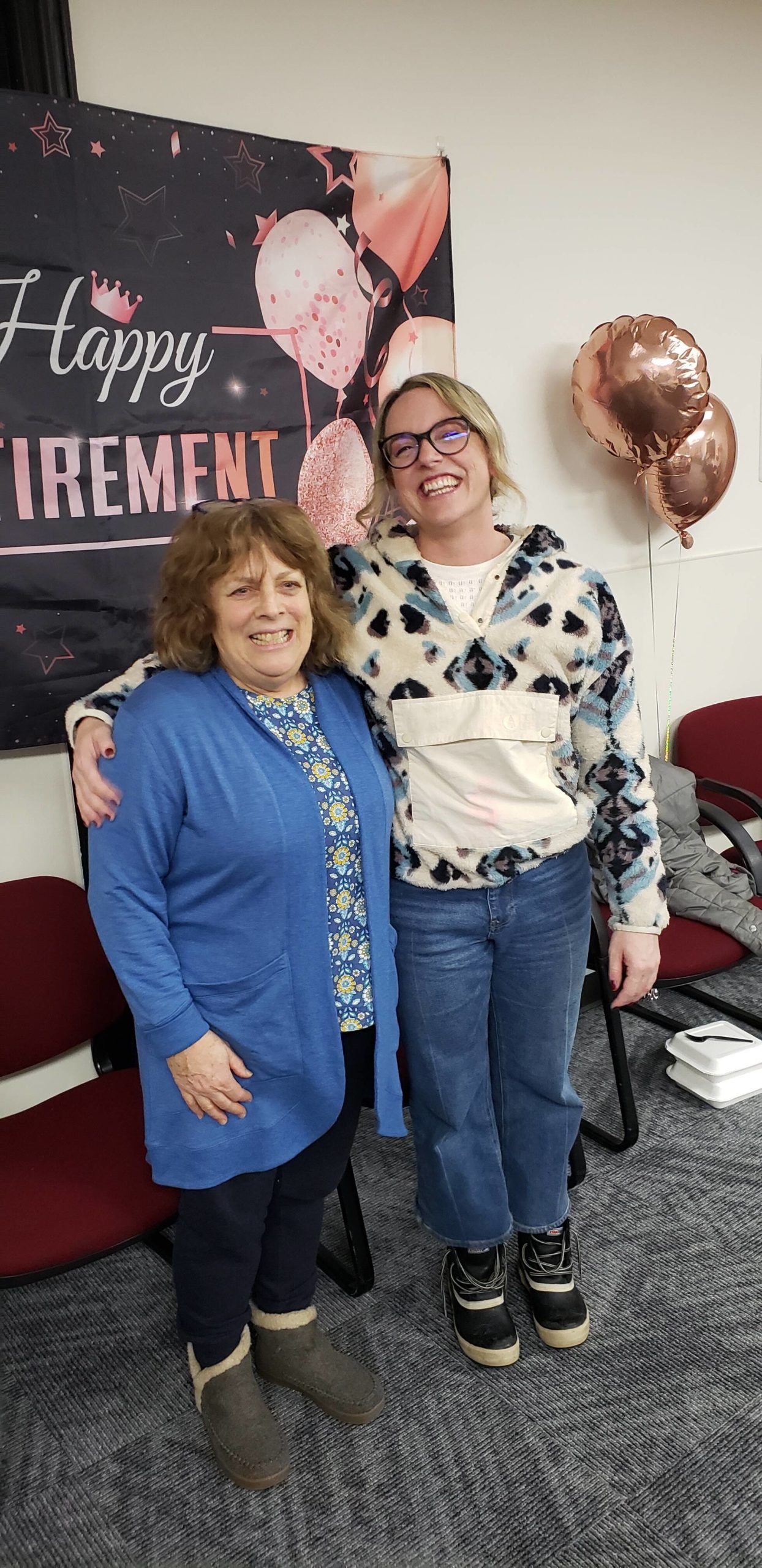 Photo provided by Derotha Ferraro
Colleen James, left, poses with her daughter, Jessie James, RN, at Homer Medical Center, during her retirement party at South Peninsula Hospital on Monday, Feb. 20.
