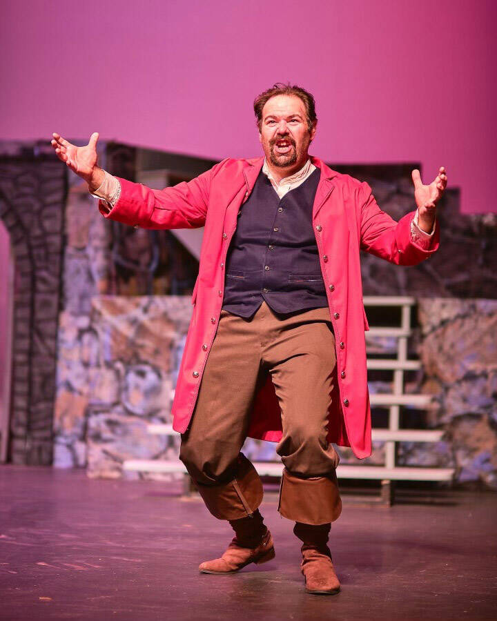 Photo by Christopher Kincaid/courtesy
Kyle Schneider performs as Gaston in Pier One Theatre’s 2022 production of “Beauty and the Beast.”