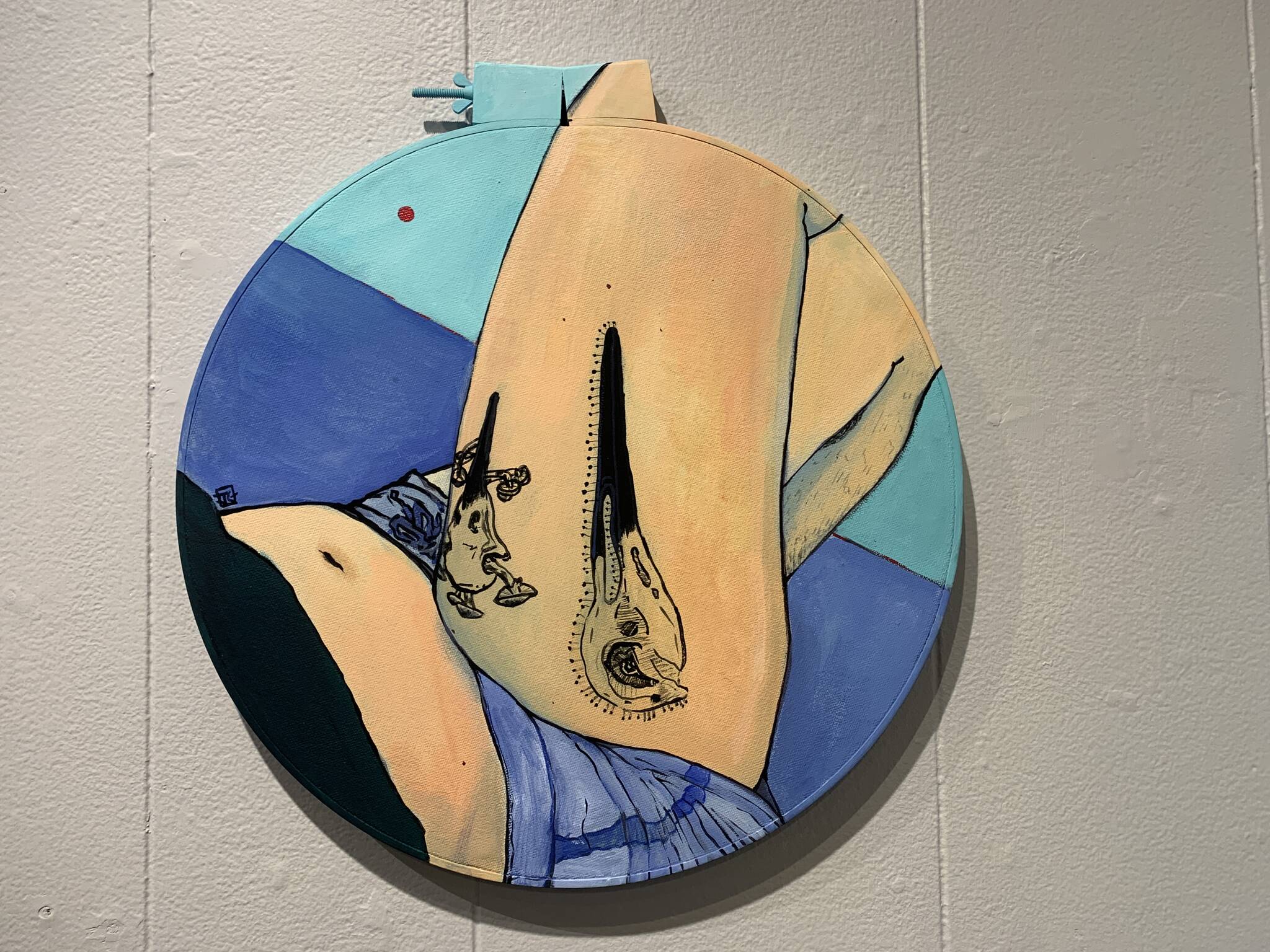 “My Choice,” acrylic on canvas by Jenna Gerrety, is on display at Homer Council on the Arts through March as part of the “Bodily Autonomy” exhibit co-sponsored by Kachemak Bay Family Planning Clinic. (Photo by Christina Whiting/Homer News)