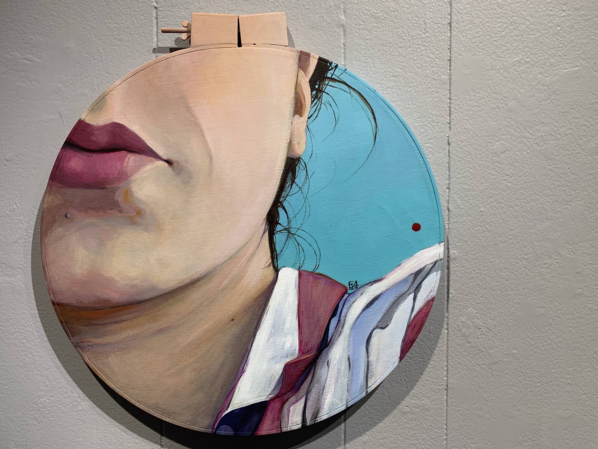 “RBF,” acrylic on canvas by Jenna Gerrety, is on display March 16 at Homer Council on the Arts through March as part of the “Bodily Autonomy” exhibit co-sponsored by Kachemak Bay Family Planning Clinic. (Photo by Christina Whiting/Homer News)