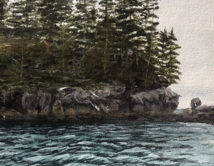 <p>“Billiken Point,” acrylic painting by Homer youth artist Leah Dunn, painted in August 2021. Dunn is one of numerous local artists participating in the Ready Set Art fundraiser for Ptarmigan Arts. (Photo provided by Leah Dunn)</p>