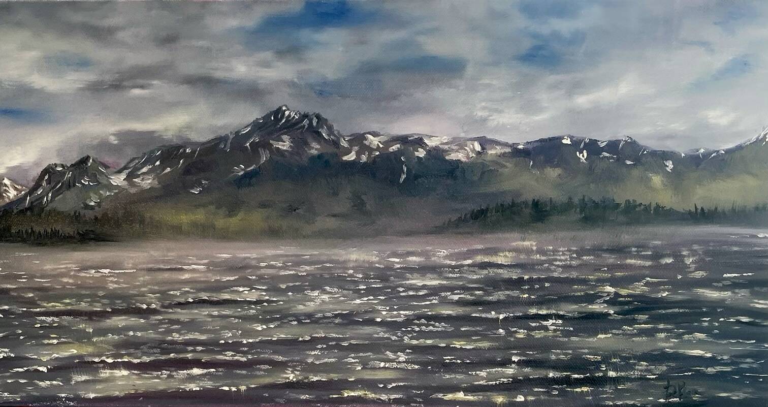 “Sawtooth,” oil on canvas painted summer 2022 by Jen DePesa, who will be participating in Ready Set Art. (Photo provided by Jen DePesa)
