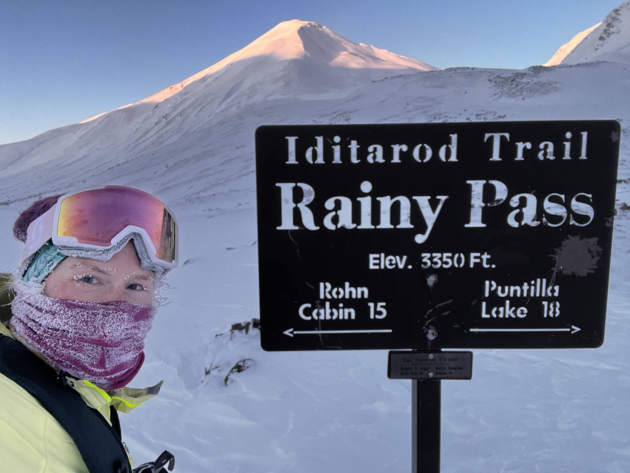 Photos provided by Jaclyn Arndt
Jaclyn Arndt reaches Rainy Pass <ins>on Friday,</ins> March 3<ins>, 2023</ins> during the 2023 Iditarod Trail Invitational.