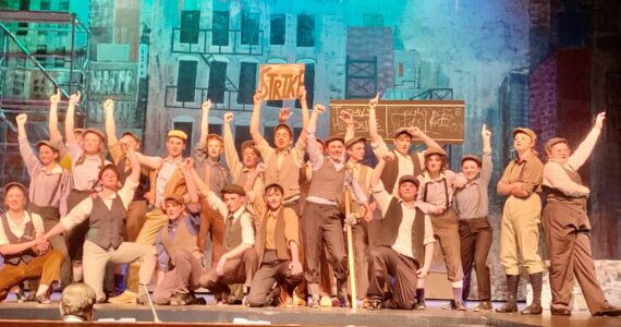 Homer High School Concert Choir presented Disney’s “Newsies: The Musical” on March 24 at the Mariner Theater. (Photo by Christina Whiting/Homer News)