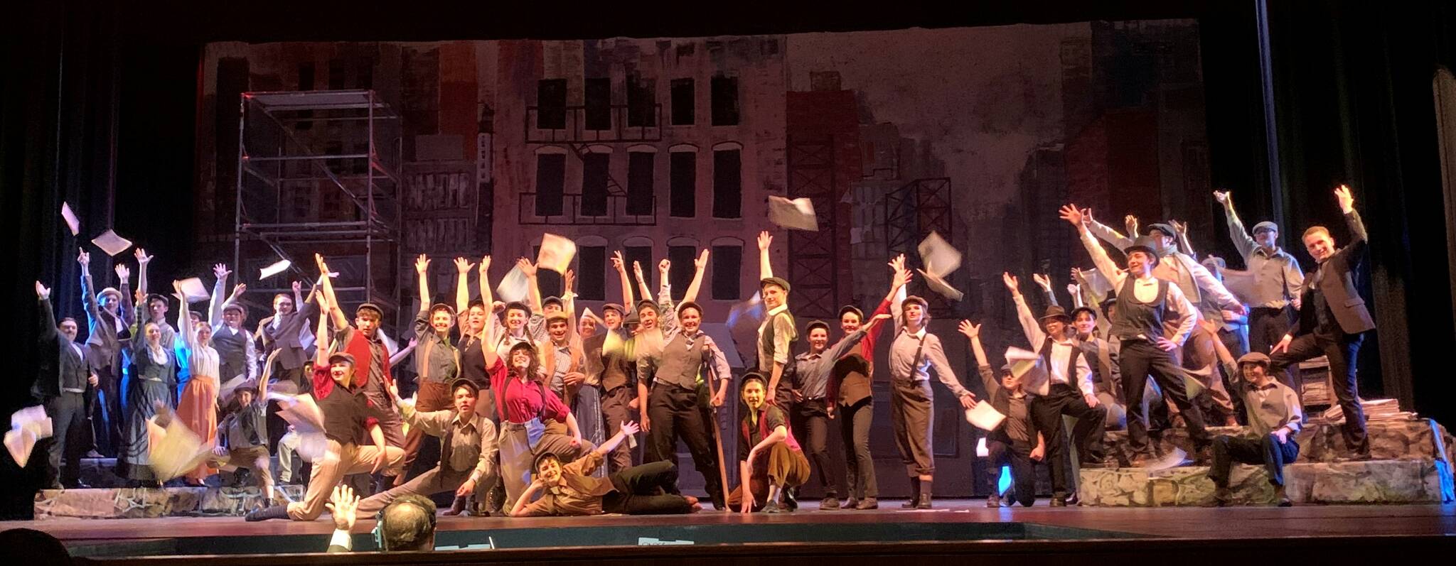 Homer High School Concert Choir presented Disney’s “Newsies: The Musical” on March 24, at the Mariner Theater. (Photo by Christina Whiting/Homer News)