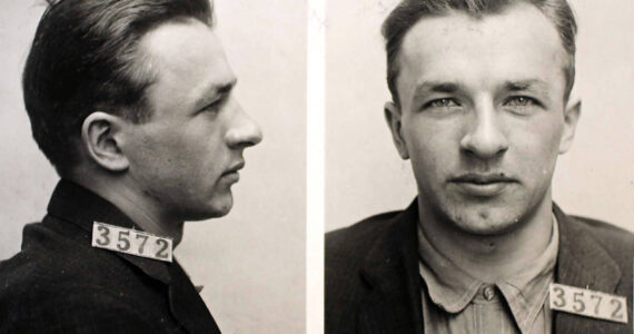 Photo courtesy of the University of Alaska Fairbanks archives
After Pres. Woodrow Wilson commuted his death sentence to life in prison, William Dempsey (inmate #3572) was delivered from Alaska to the federal penitentiary on McNeil Island, Wash. These were his intake photos.