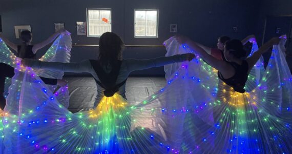 Butterflies in rehearsal for 'Dancing Through Wonderland' at the Art Barn in Homer, Alaska. Photo provided by Breezy Berryman.