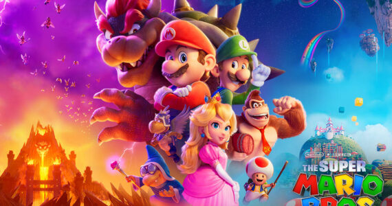 Promotional image for “The Super Mario Bros Movie” shows Mario, Luigi, Princess Peach and other major characters. (Photo courtesy Universal Studios)