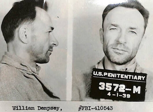 Photo courtesy of the University of Alaska Fairbanks archives
After 18 years at Leavenworth prison in Kansas, William Dempsey was returned to McNeil Island federal penitentiary in Washington in April 1939. He would escape from McNeil nine months later.