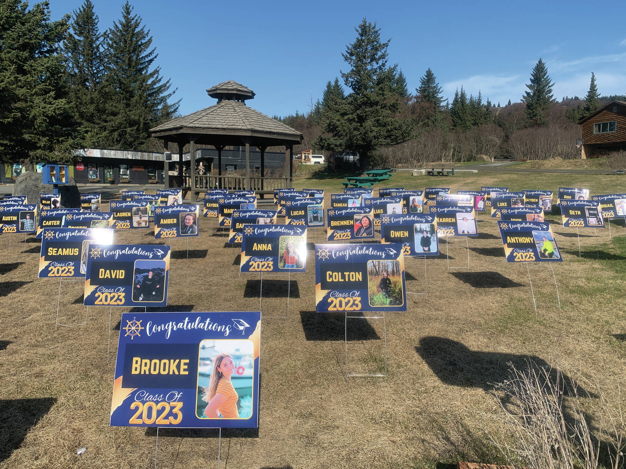 Homer High School 2023 graduates are featured in WKFL Park in Homer.
