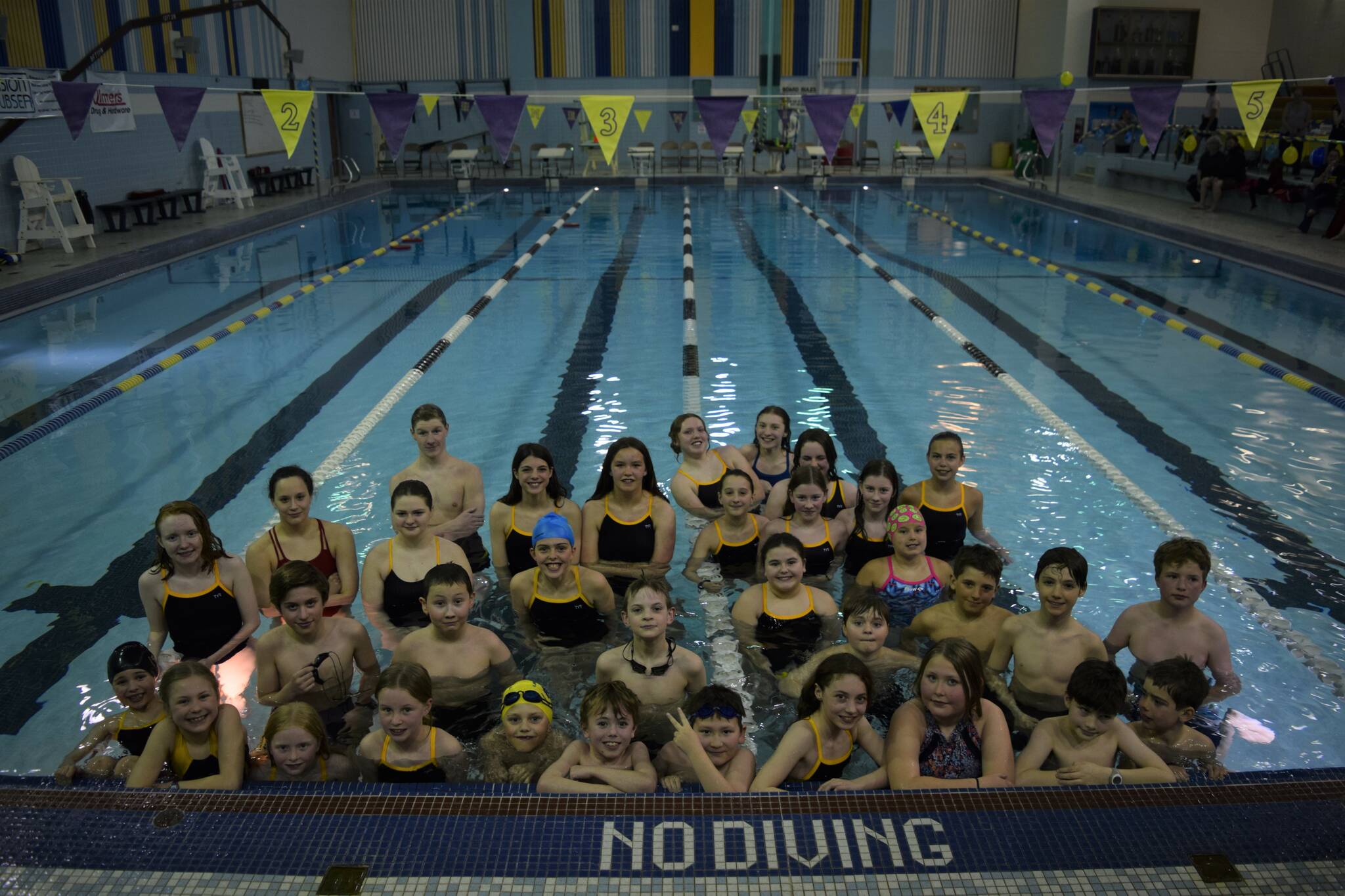 The Kachemak Swim Club poses for a team photo during the 2023 Swim A Thon. (Photo courtesy Sean Fry)