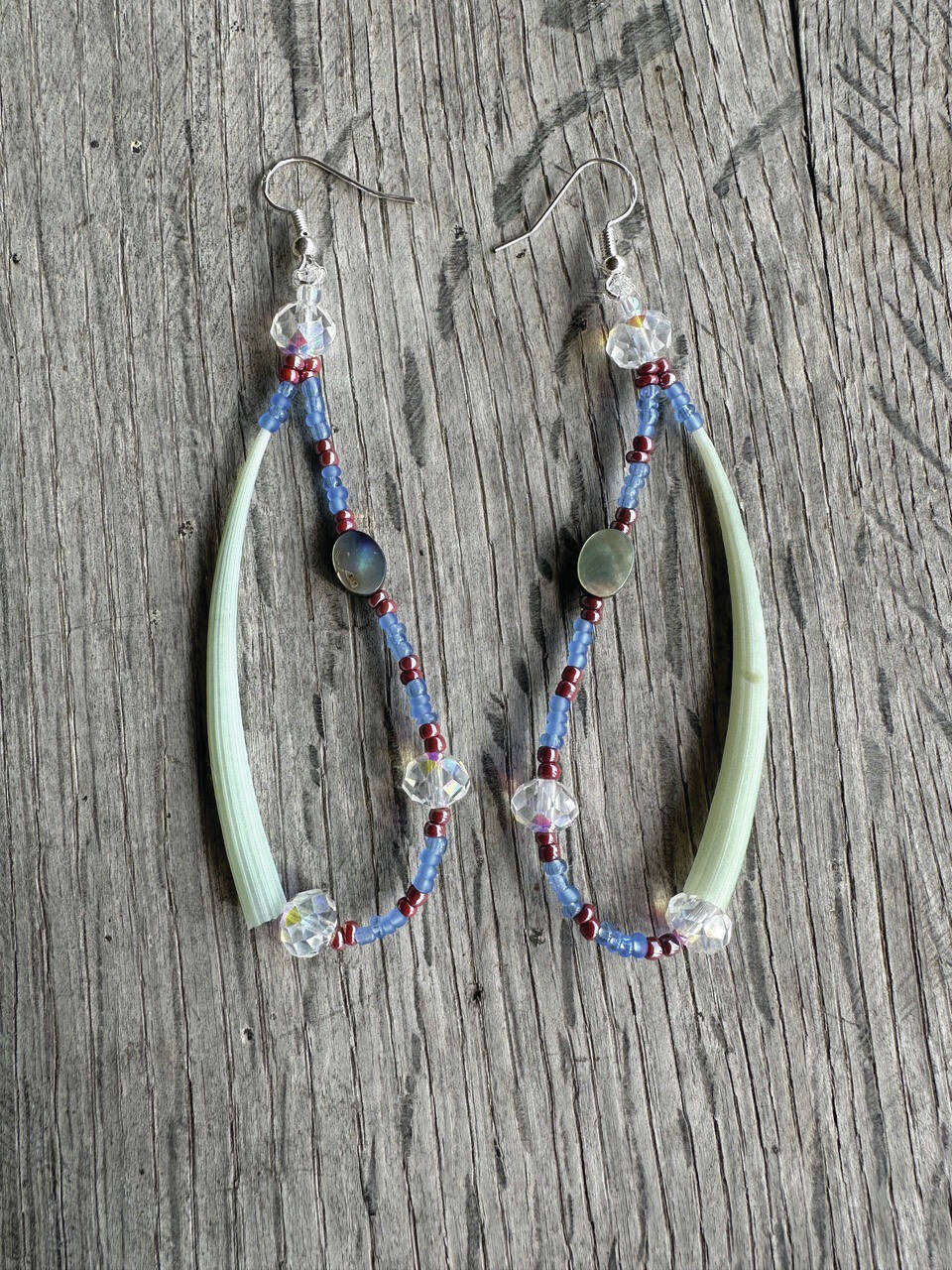 Photo provide by Bunnell Street Arts Center
Beaded earrings by Winter Marshall, one of six items in Bunnell’s 2023 CSA art boxes.