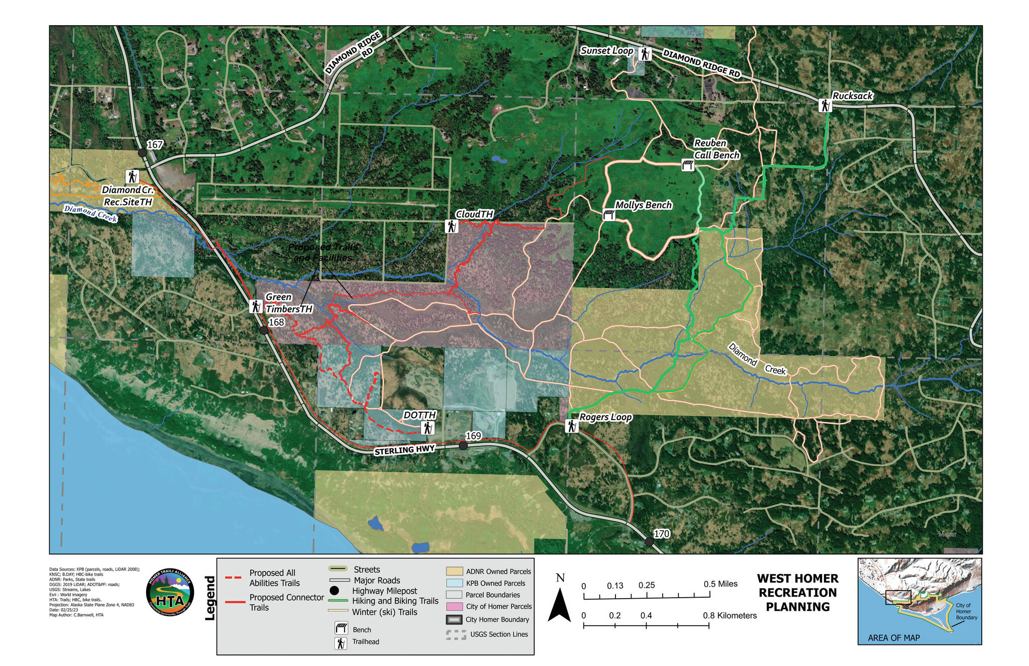 Diamond Creek Recreation Area Planning Map. (Provided by HTA)