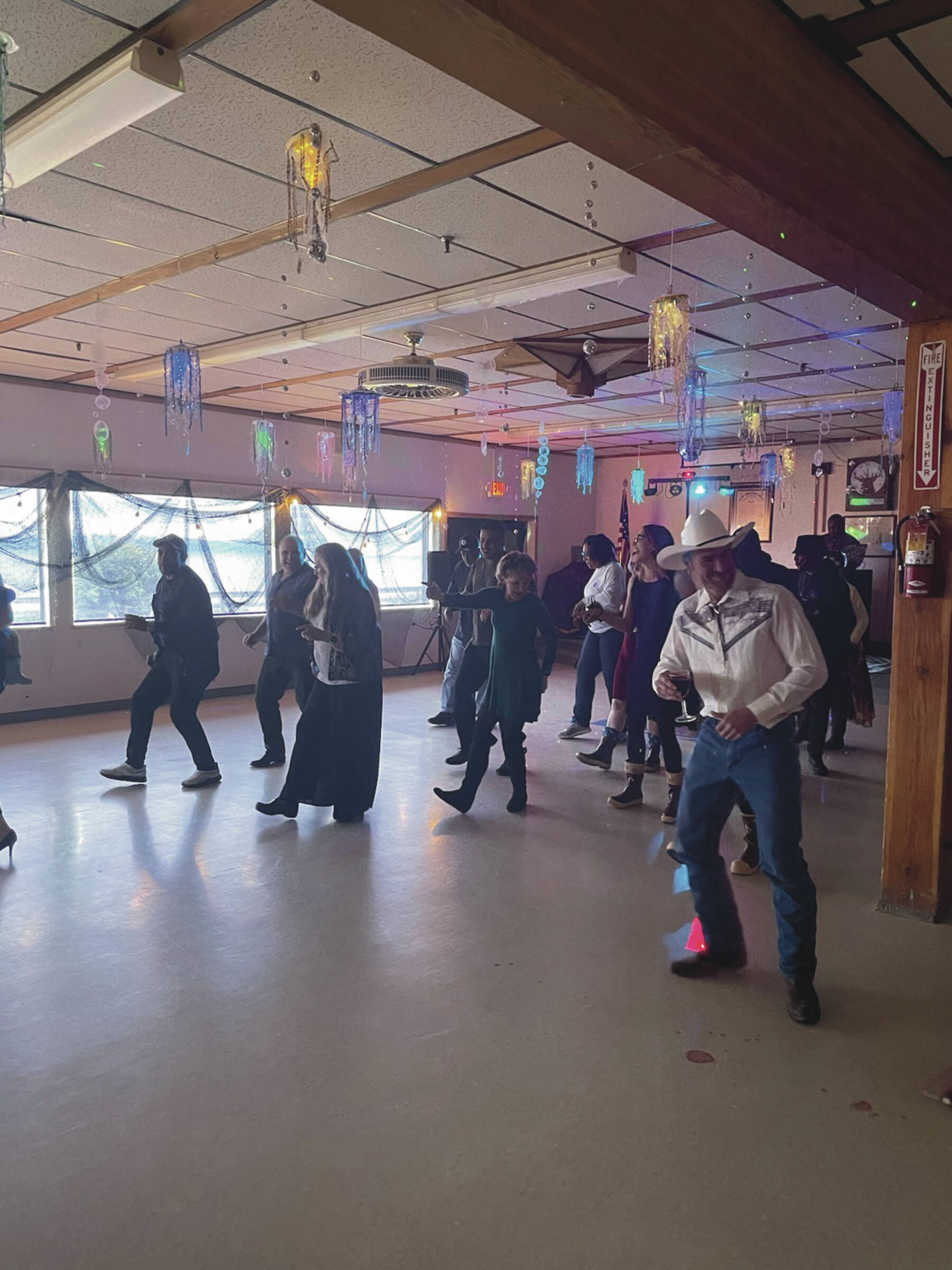 Emilie Springer/ Homer News
Participants dance at Homer’s Halibut Festival Big ‘But Ball, Saturday at the Elk’s Club.