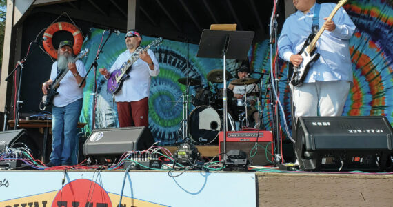 Photo provided by Josh Krohn, KBBI
English Bay Band performs at the 2022 Concert on the Lawn Event at the Down East Saloon.