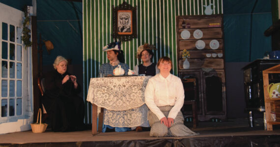 “Maud of the Island” actors perform in the opening show on June 29 at the Pratt Museum outdoor stage in Homer.