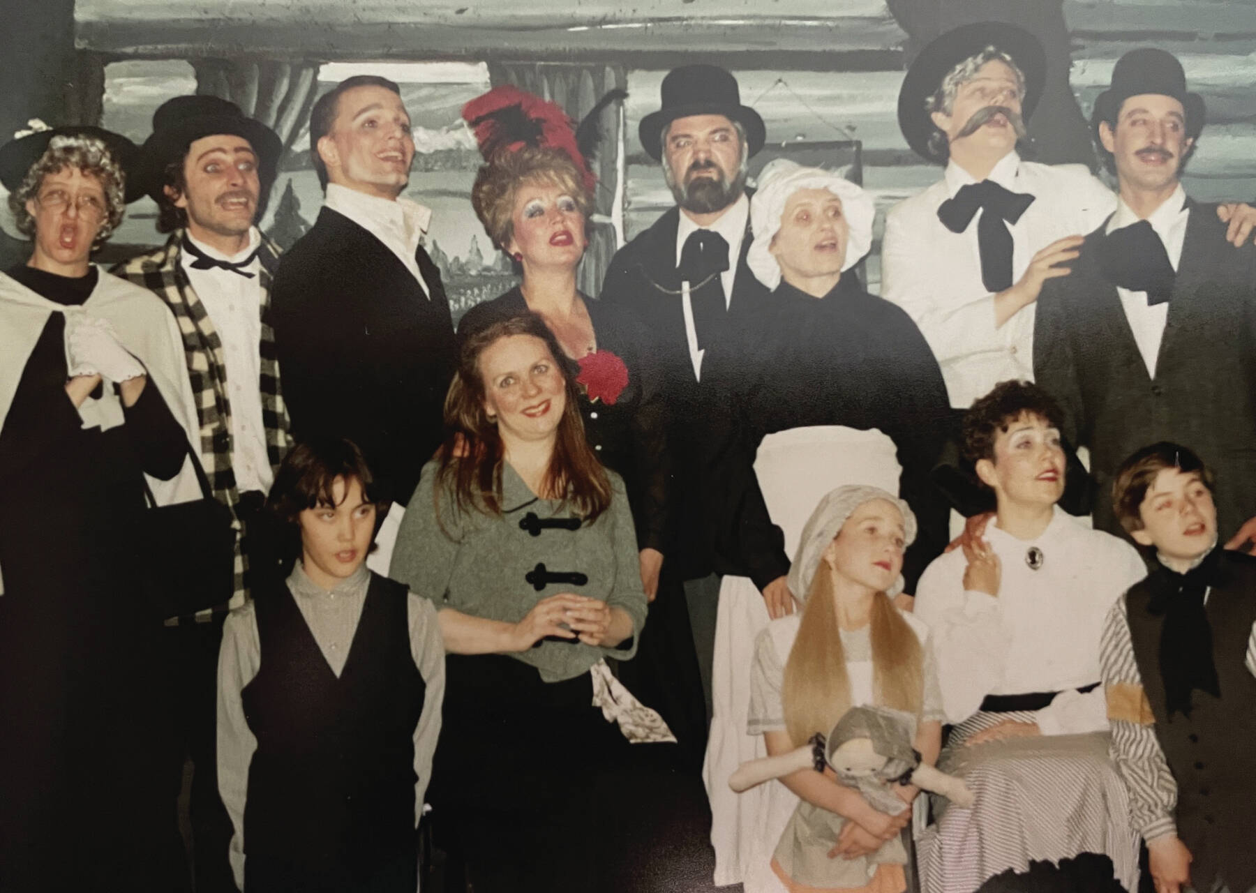 Cast from 'The Drunkard', the opening show at Pier One Theatre on the Spit in 1986.  Photo provided by Pier One Theatre.