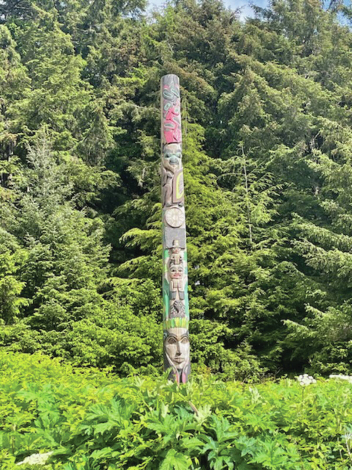 Emilie Springer/ Homer News
Totem pole in Sitka National Historical Park. June 2023.