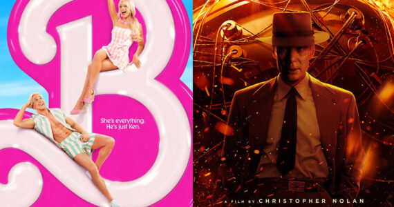 Promotional material for both “Barbie” and “Oppenheimer.” (Photos courtesy WarnerMedia and Universal Pictues)