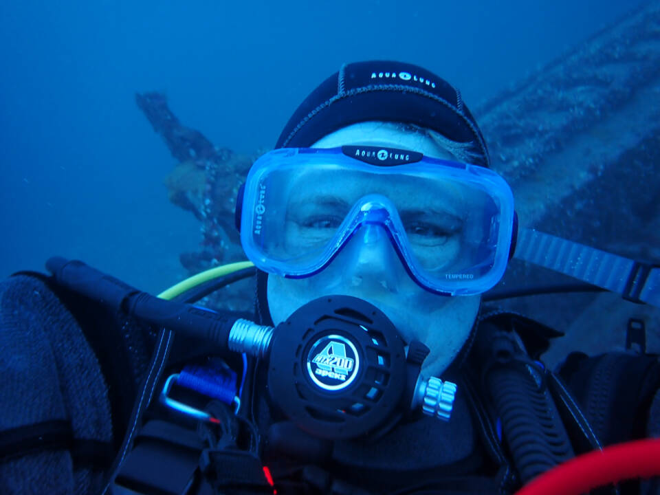 Marcelle McDannell takes a selfie while diving Smitty’s Cove near Whittier, Alaska in February 2020. Photo provided by Marcelle McDannell