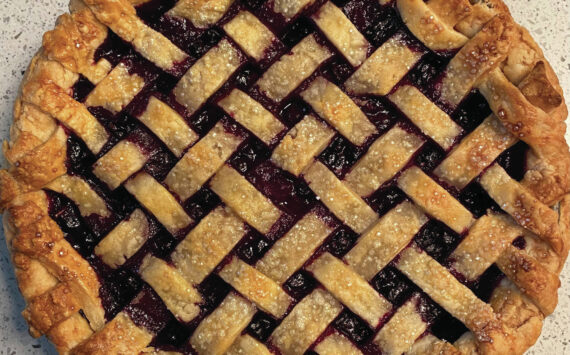 Honeyberry pie is made with freshly picked fruit from local orchard. (Photo by Tressa Dale/Peninsula Clarion)