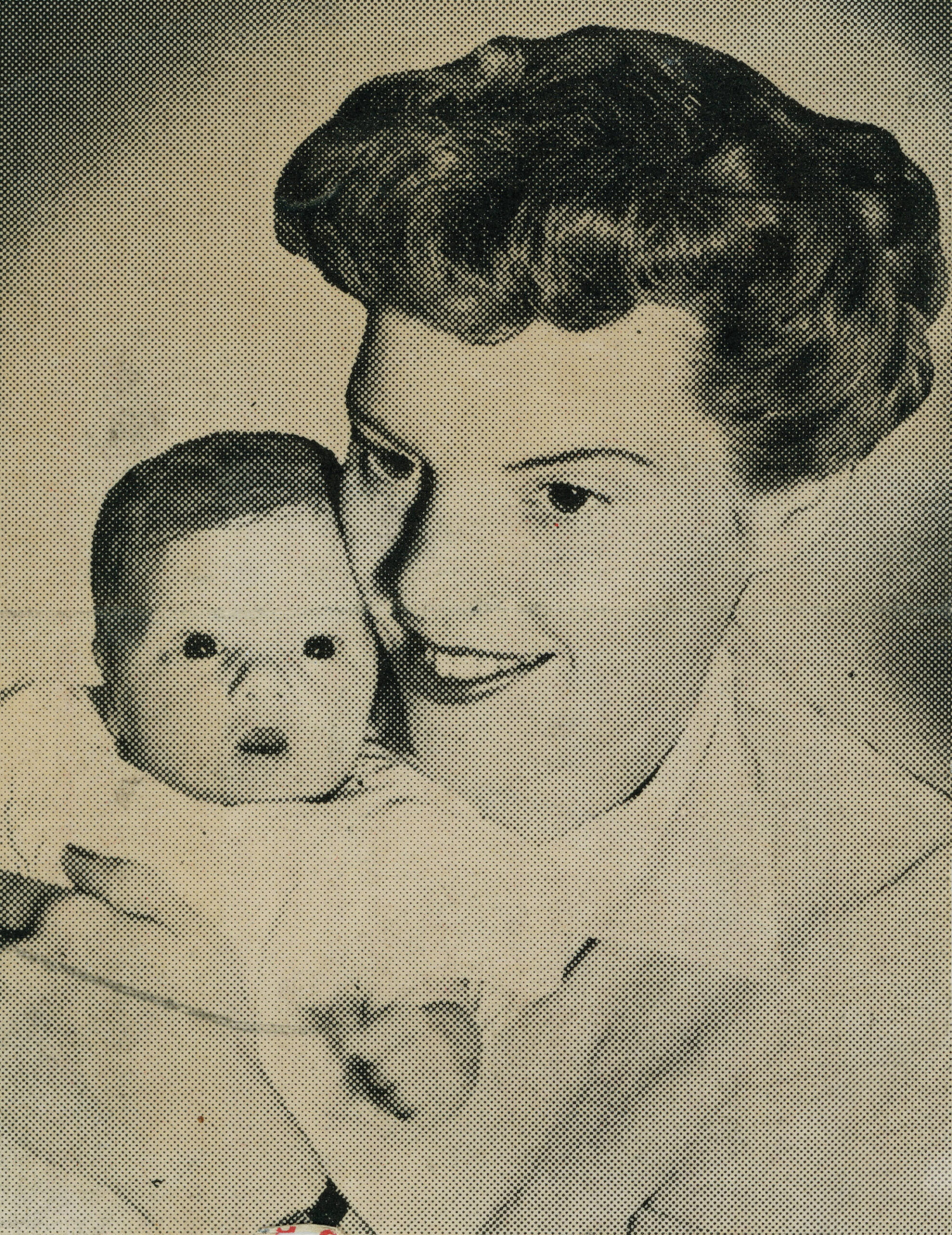 A smiling Rusty Lancashire holds her three-week-old daughter Martha for a 1943 portrait she hoped to send to her husband Larry, who was stationed overseas during World War II. (Photo courtesy of the Lancashire Family Collection)