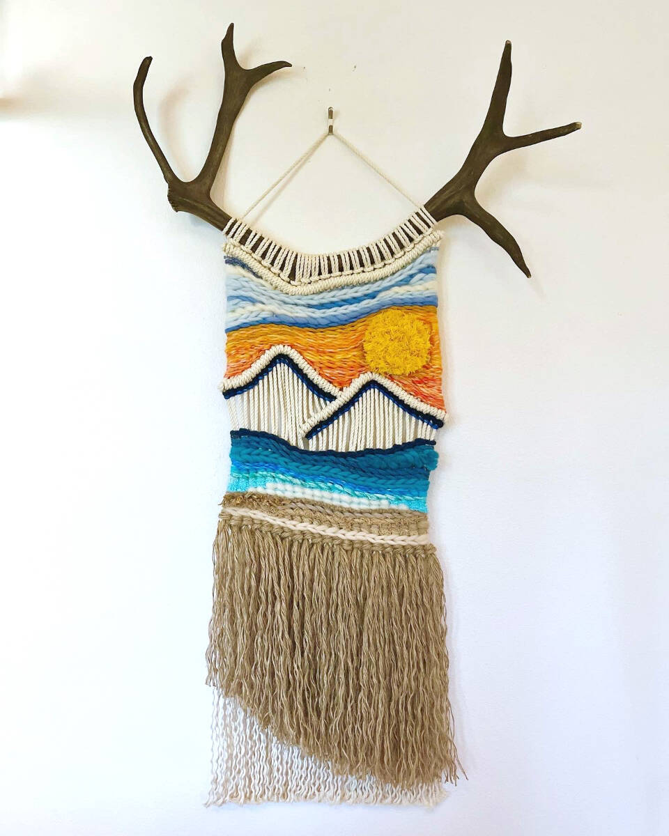 A macraweave by macrame artist Chelsea Carpenter is on display at Ptarmigan Arts. Photo provided by Ptarmigan Arts