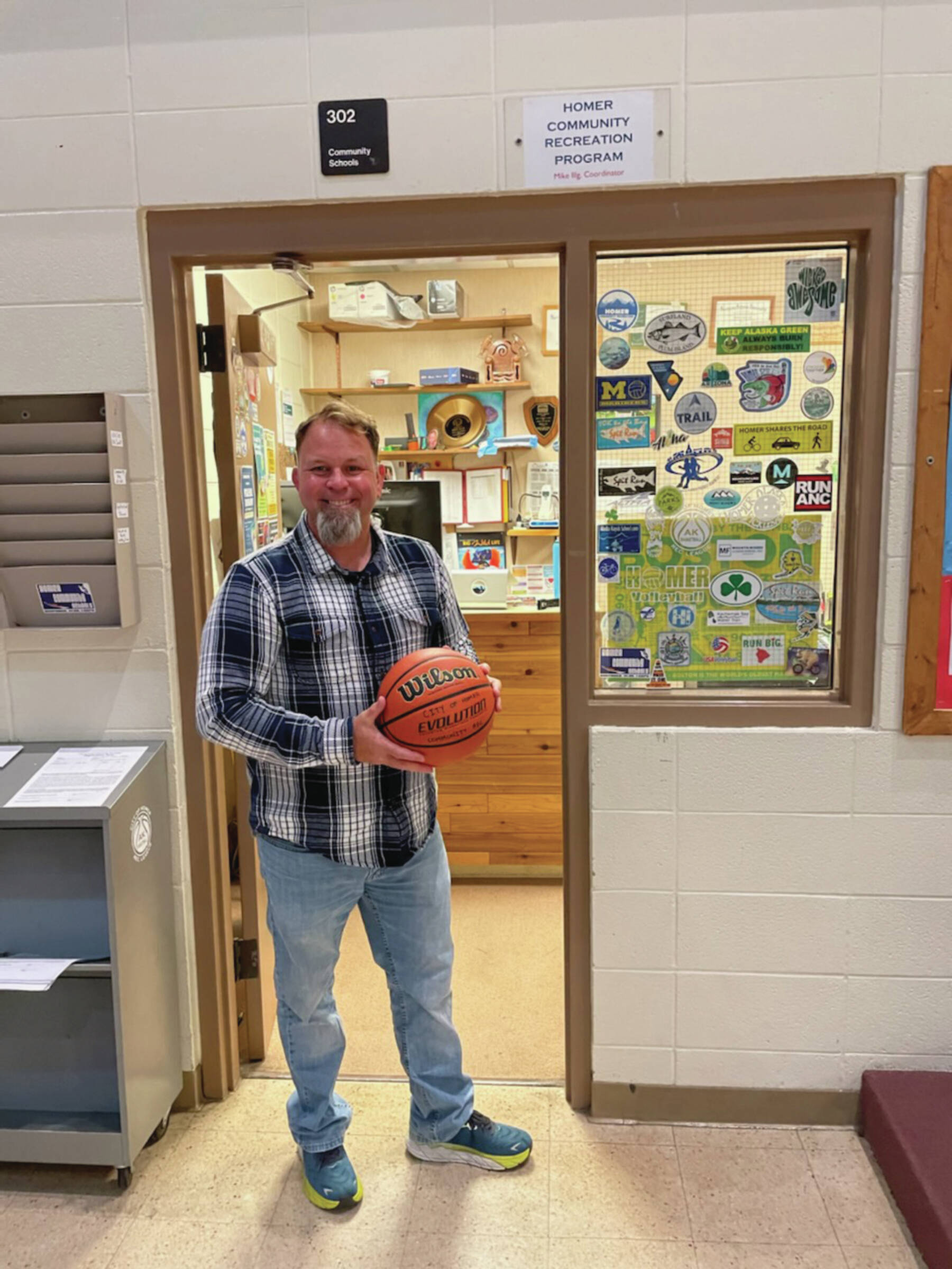 Emilie Springer/ Homer News
Community recreation manager Mike Illg at his office in Homer High School.