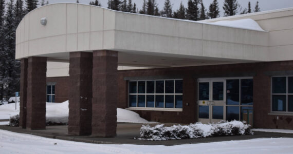The Kenai Public Health Center is seen on a cloudy Monday, Feb. 6, 2023 in Kenai, Alaska. (Jake Dye/Peninsula Clarion)