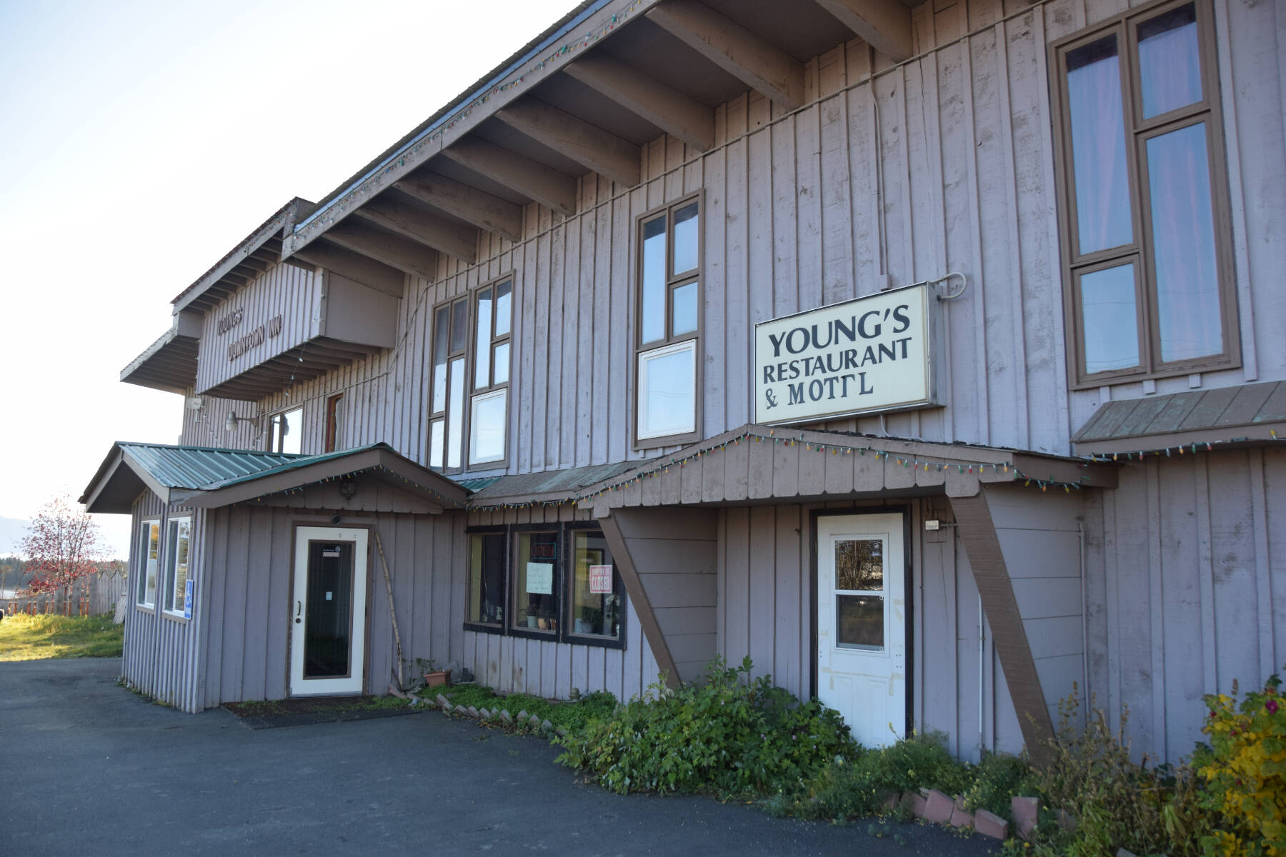Young’s Downtown Inn and Restaurant is photographed on Friday, Oct. 20, 2023 in Homer, Alaska. (Finn Heimbold/Homer News)