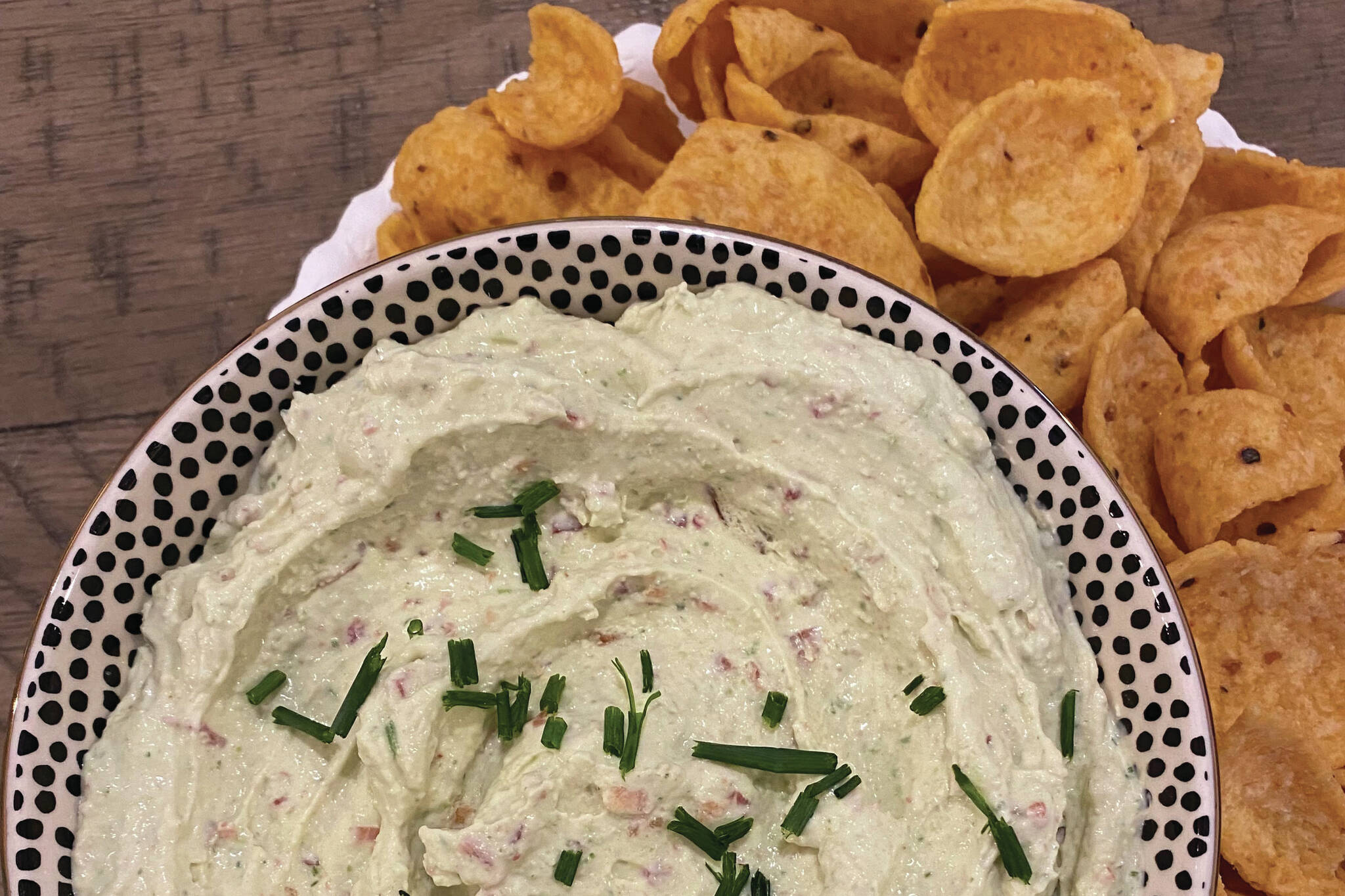 This jalapeno popper dip will brighten up any spread with subtle spice. (Photo by Tressa Dale/Peninsula Clarion)