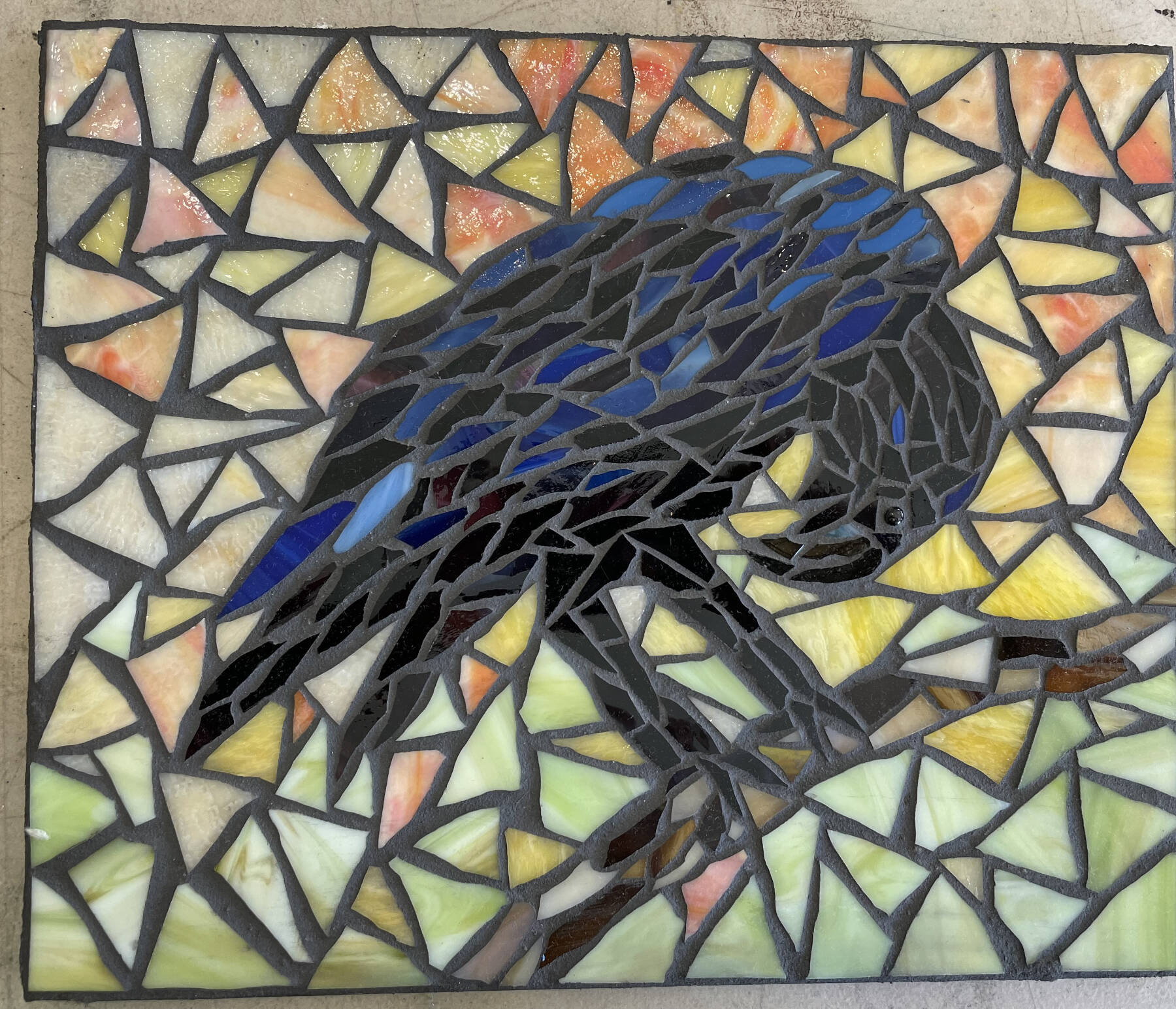 "Curious One" is a mosaic piece created by Cindy Nelson, whose work is available year-round at Ptarmigan Arts. Photo provided by Cindy Nelson