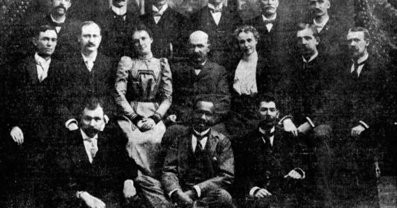 Charles Riddiford, far right in the back row, posed for this Spokane Post Office staff photo in 1898 when he was just a clerk. The photo appeared in a 1922 edition of the Spokesman Review, along with a discussion of the post office’s tremendous growth.