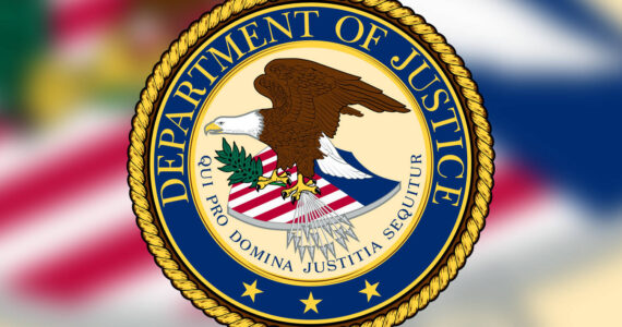 U.S. Department of Justice Logo. (Graphic by Jake Dye/Peninsula Clarion)