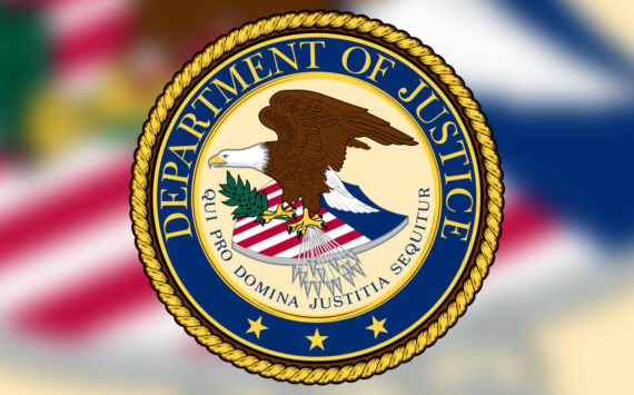 U.S. Department of Justice Logo. (Graphic by Jake Dye/Peninsula Clarion)