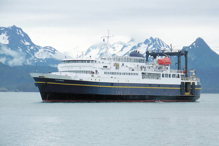 The M/V Tustumena comes into Homer after spending the day in Seldovia in 2010. (Homer News File)