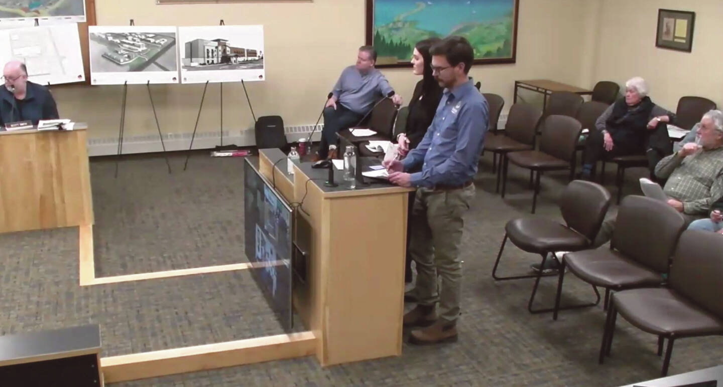 Screenshot
Representatives from the Doyon project team present information on their proposed project to the Homer Planning Commission during the special meeting on Wednesday, Jan. 3.<ins>, 2024 in Homer, Alaska</ins>
