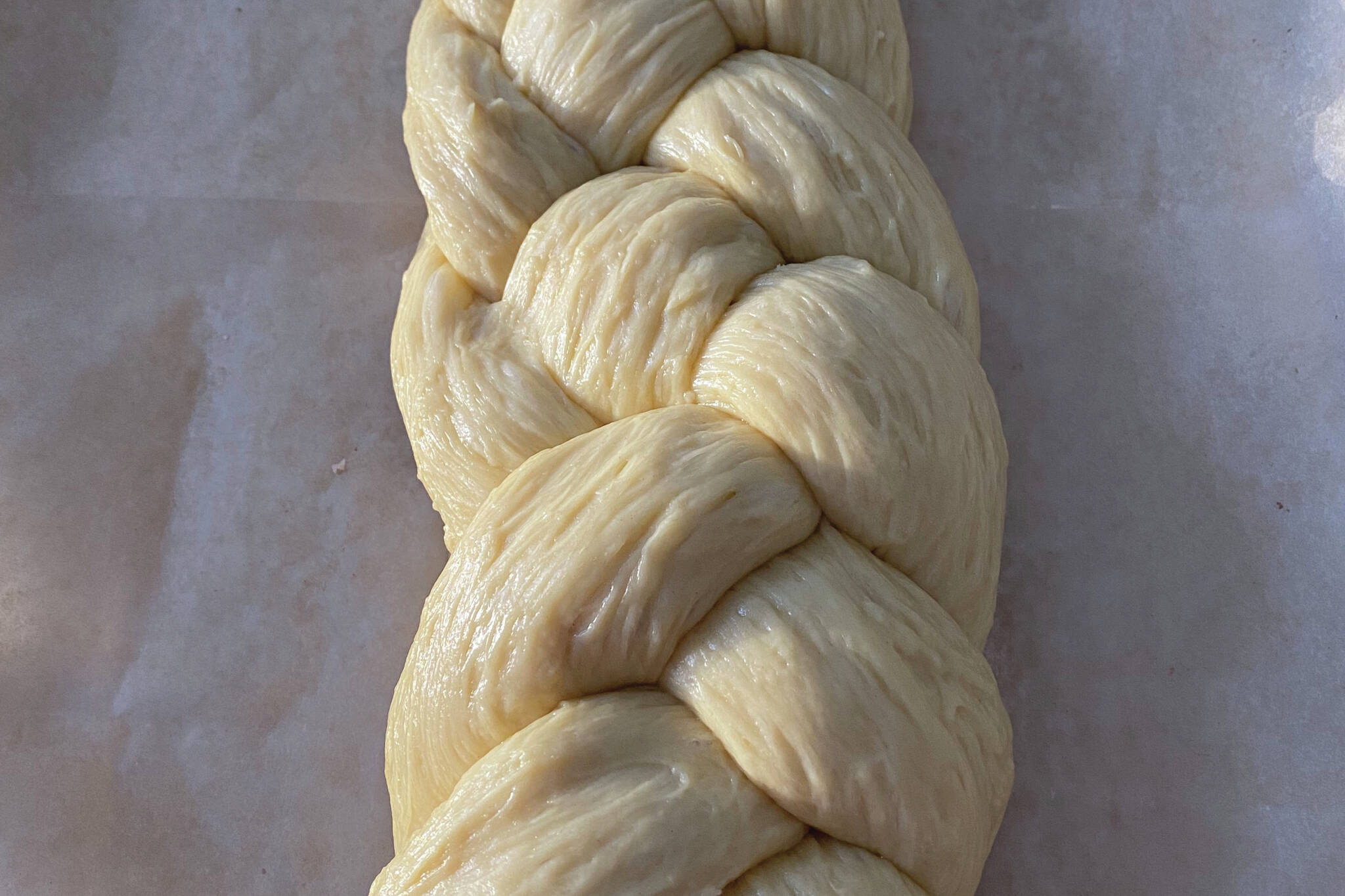 This decadent brioche dough is made rich with eggs and warm milk. (Photo by Tressa Dale/Peninsula Clarion)