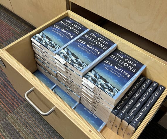 "The Cold Millions," this year’s NEA Big Read book, is available for check-out at the Homer Public Library in Homer, Alaska. Photo provided by the Homer Public Library