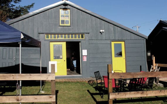 Sweetgale Meadworks and Cider House, seen here Oct. 20, 2020 on Main Street in Homer, Alaska, serves berry meads and ciders using local fruits. (Photo by Megan Pacer/Homer News)