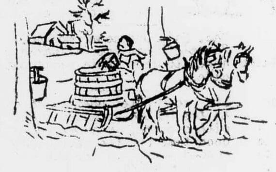 Each issue of the Homer Homesteader featured a unique illustration by writer/publisher/editor W.R. Benson. This image appeared in April 1948.