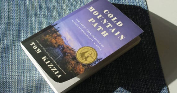 Ashlyn O’Hara/Peninsula Clarion
A copy of Tom Kizzia’s “Cold Mountain Path” rests on a table on Thursday in Juneau.