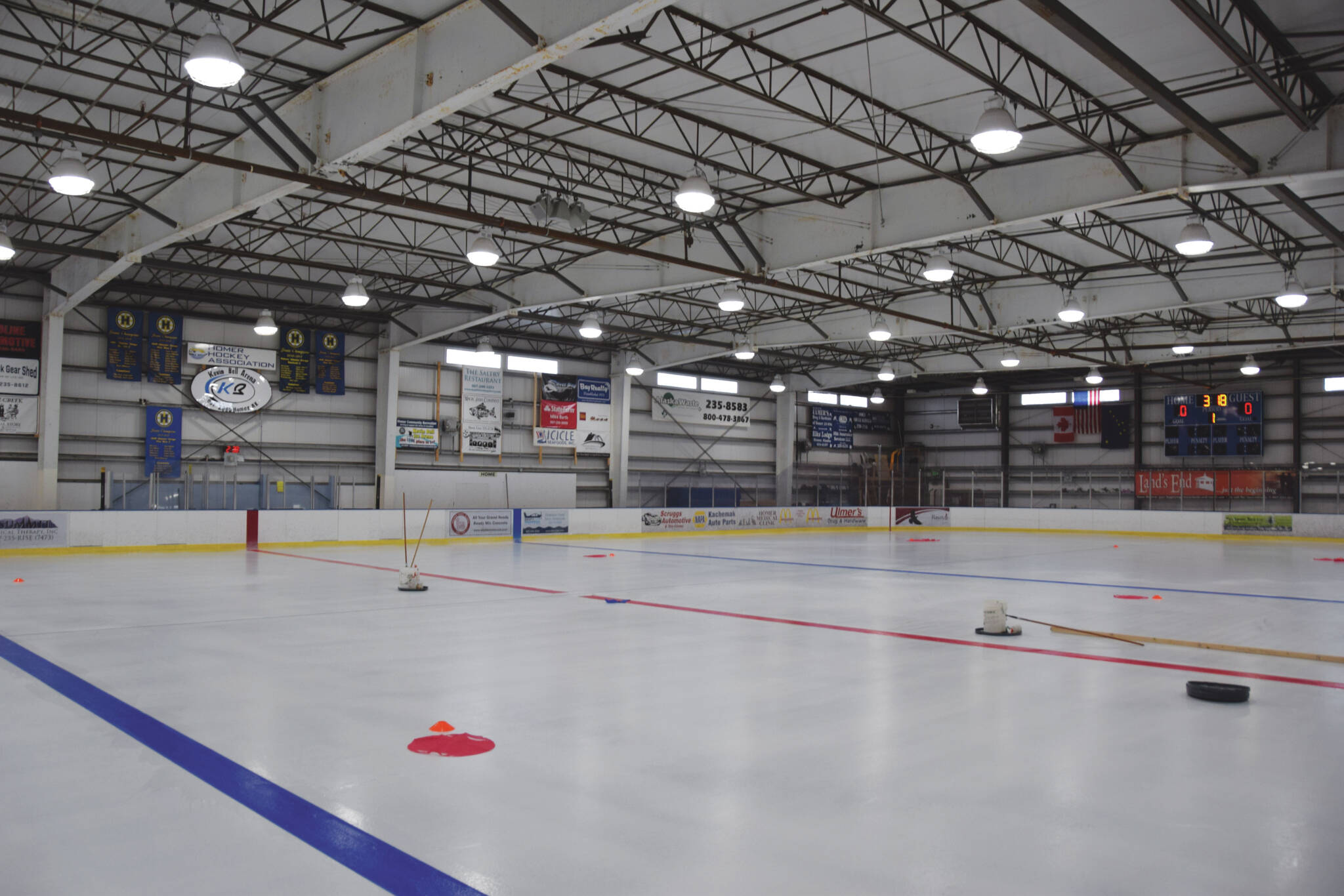 The Kevin Bell Arena ice rink is photographed on Sept. 29, 2022, in Homer, Alaska. (Photo by Charlie Menke/Homer News)